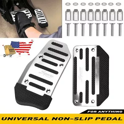 Automatic Gas Brake Foot Pedal Pad Cover Silver Car Accessories Part Non-Slip US • $11.39