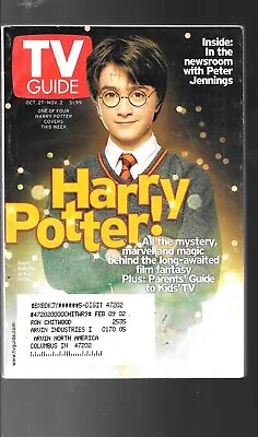 Tv Guide-2001-harry Potter-jeri Ryan-mr T-ron Livingston-central Indiana Edition • $6.99