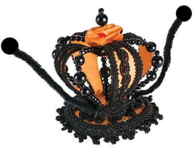 Monarch Butterfly Mini Crown Hat Orange Black Antennae Costume Accessory Beads • $9.95