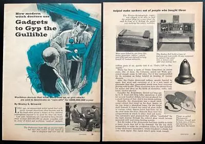 Quack Medical Devices 1960 Pictorial Exposé “Gadgets To Gyp The Gullible” • $12.89