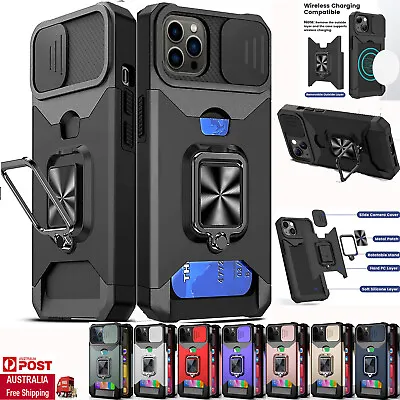 For IPhone 15 14 13 12 11 Pro Max XS SE/7/8 Plus Case Shockproof Card Slot Cover • $12.49