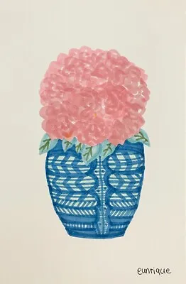 $15 • Buy EUNTIQUE - Original Flower Vase Painting By American Artist EUNTIQUE