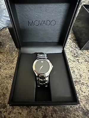 USED  Movado Luno Sport Museum Dial Steel Men's Watch 606378 • $219.99