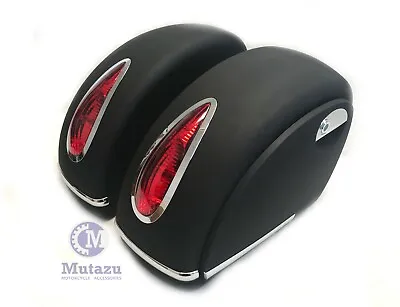 MU Matte Black Hard SADDLEBAG Fits ROAD STAR VTX VULCAN C50 C90 M109R Shadow • $295