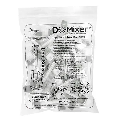 DX-Mixer ® Dental Impression Mixing Tips 1:1/10:1 Ratio VPS&PVS Made In KOREA • $98.99