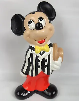 Vintage Disney Mickey Mouse Figurine Hand Painted Ceramic Statue 9 Inch 1990's • $9.74