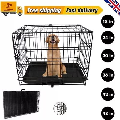 View Details Metal Dog Cage Puppy Training Crate Pet Carrier Small Medium Large XL XXL Metal • 53.99£