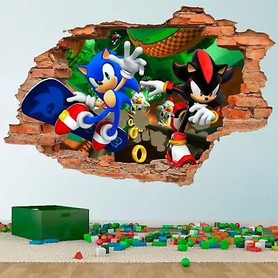 $24.95 • Buy Sonic 3D Wall Decal, Games Wall Sticker, Decor