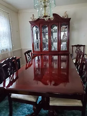 Dining Room Set. Table With Leaf. 6 Chairs. China Cabinet. Sidebar. Great Condit • $600