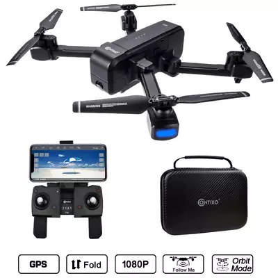 Contixo F22 FPV Quadcopter Foldable Drone FHD Camera WiFi GPS Auto Return Home • $52.99