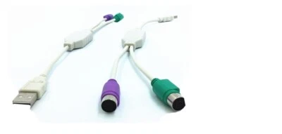 $2.98 • Buy USB Male To Dual PS/2 PS2 Female Cable Mouse Keyboard Adapter Converter USA SHIP