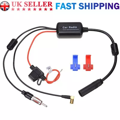 Car Radio Stereo Signal Booster DAB FM/AM Aerial Antenna Signal Boost Amplifier • £8.49