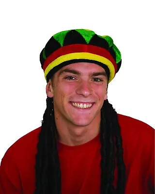 Dreadlocks Wig Rasta Cap Bob Marley Jamaica Jamaican Rasta Dreads Hat Costume • $23.15