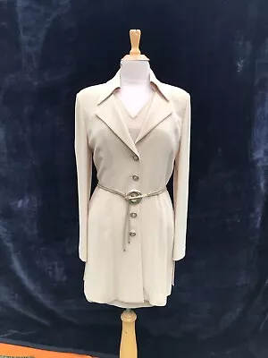 Alaveu  Glette  Vintage  Set  : Long Sleeves Jacket Pencil Dress  Belt. Size M • $120