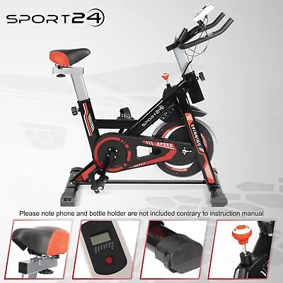£99.99 • Buy Black Spinning Exercise Bike Indoor Home Fitness Cardio Bicycle Training Upright