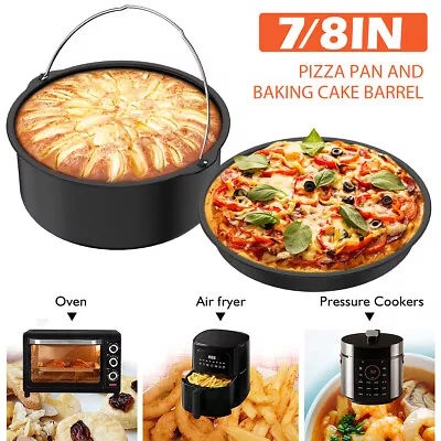 2Pcs Air Fryer Accessories Air Fryer Pizza Pan And Baking Cake Barrel With MohIo • $20.19