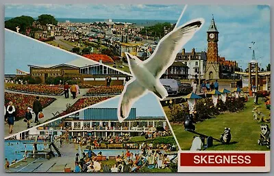 Skegness Lincolnshire England Mulitview Unposted Postcard • £7