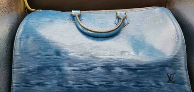 LOUIS VUITTON M42995 Epi Speedy 35 Hand Bag Blue Leather Ex++ • $385.52