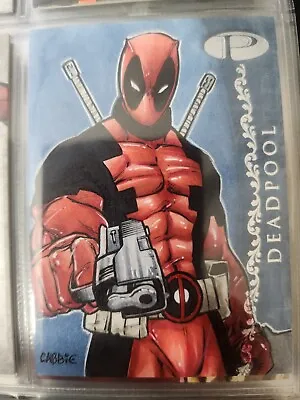 2012 Marvel Premier Deadpool Base Sketch Card Chris Cabbie Bradberry Artist 1/1 • $795