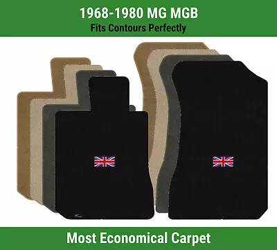 Lloyd Velourtex Front Row Carpet Mats For 1968-1980 MG MGB W/British Flag Logo • $138.99