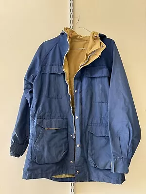 Vintage Sierra Designs 60/40 Parka Men’s Small Blue Beige Hooded Nylon USA • $50