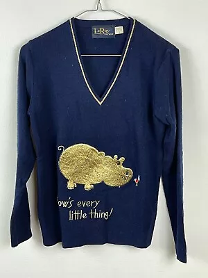 Vintage 70s Ladies Clothing LeRoy Knitwear Shirt Sweater Hippo Women's Size S • $85.48