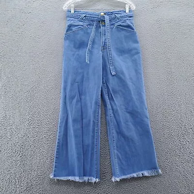 J Brand Womens Sukey Crop Wide Leg Jeans 30 Blue Virtuous Tie Belt Stretch • $40.49