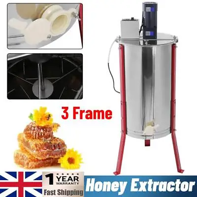 3Frame Stainless Steel Electric Bee Honey Extractor Spinner Beekeeping W/ Outlet • £199.49