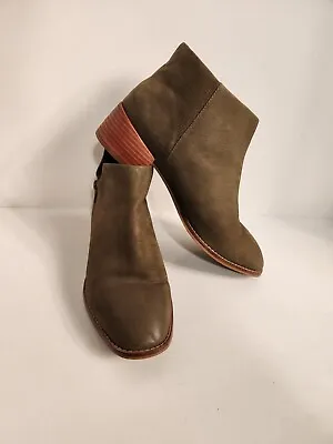 Seychelles Womens 8.5 Olive Suede Leather Ankle Booties • $14.99