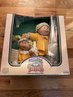 Vintage! 1985 Cabbage Patch Boy And Girl Twins Blonde Hair Blue Eyes. Limited Ed • $100