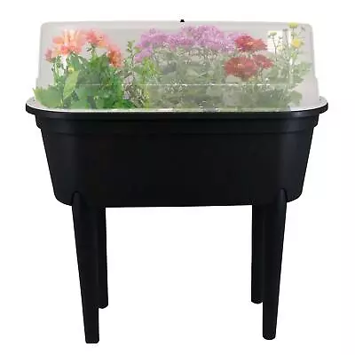 Raised Planter Box Garden Bed With Lid Outdoor Greenhouse For Flower Vegetable  • £29.99