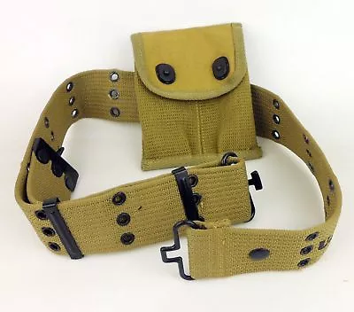 Wwii Ww2 Us Army Usmc Belt M1911 Clip Military Pouch Canvas Set • $22.21