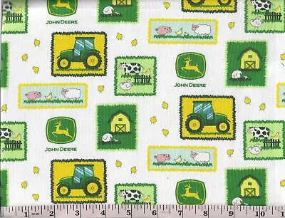 Fabric~john Deere~baby Barn Patch~quilt Fabric~1/2 Yard • $13.99