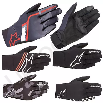 Alpinestars Reef Short Summer Motorcycle Gloves Sports Motorbike Black Red White • £37.99