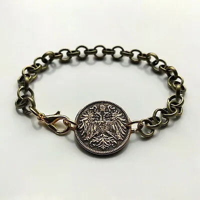 Osterreich Austrian Eagle 2 Heller Coin Bracelet Vienna Salzburg B000071 • $34.99