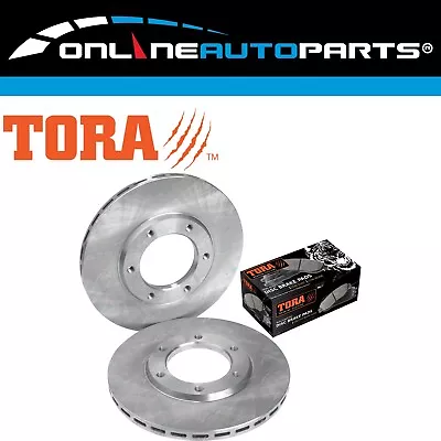 2 Front Brake Rotors + Disc Pads For Nissan Patrol MQ MK 160 GQ Y60 1981-96 4wd • $96.95