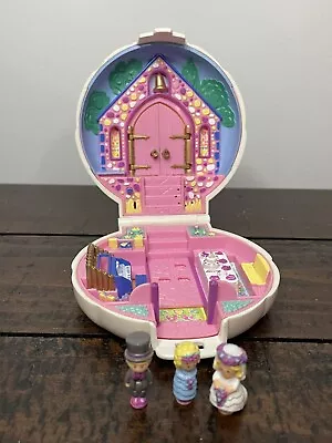 Vtg Polly Pocket Nancy's Wedding Day Pearl Variant With 3 Figures No Music/ Ring • $125