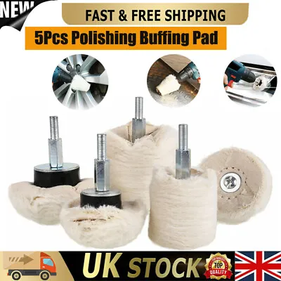 £12.28 • Buy New 5x Buffing Pads Mop Wheel Drill For Polisher Aluminum Stainless Steel Useful