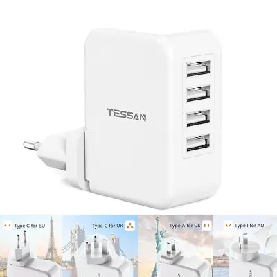 European USB Charger Multiple USB Power Adaptor For EU UK France • $17.49