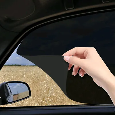 $7.79 • Buy 2x Car Window Sunscreen Cover Protector Black Sticker Can Cut Out Stickers Parts