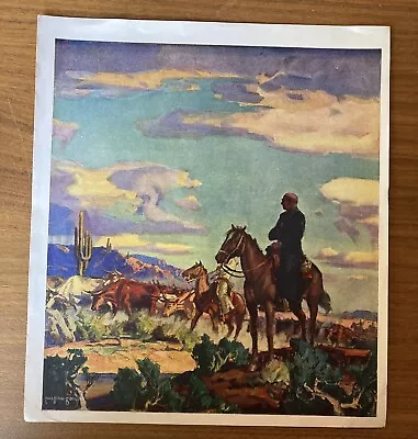 Vintage The Coming Of The Cattle Art Print Carl Oscar Borg • $30