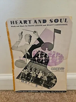 Heart And Soul  A Song Is Born  Sheet Music Piano Larry Clinton Famous Music • $8.99