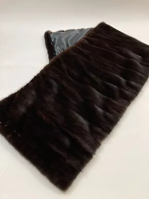NWOT - Beautiful & Soft Dark Brown Mink Fur Throw Blanket - New Satin Lining • $139.99