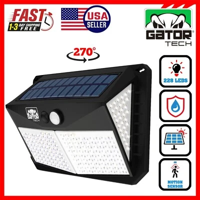 $9.95 • Buy Solar Power 228 LED PIR Motion Sensor Outdoor Security Garden Wall Lamp Light