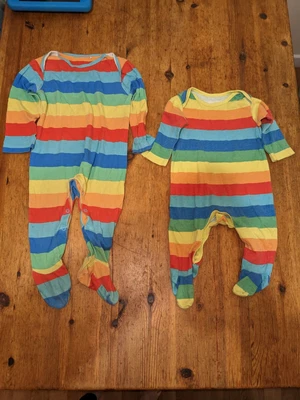 £2 • Buy Mini Club Babygrow 3-6 Months 9-12 Months Rainbow 