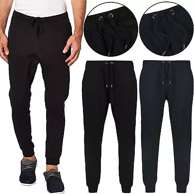 Mens Tracksuit Bottoms Fleece Joggers Gym Trackies Sweatpants Warm Trousers New • £8.99