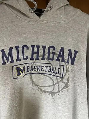 Michigan Wolverines Basketball Hoodie Xxl 2xl Vintage 90s Fab 5 Era • $20