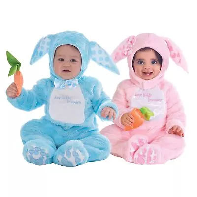 Blue Pink Baby Rabbit Child Fancy Dress Kids Easter Animal Costume 3-36 Months • £15.09