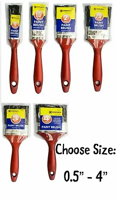 1 2 3 4 Inch Paint Brush Fine Brushes Set Decorating DIY Professional Home Tools • £2.79