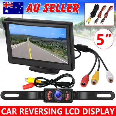 5  Reverse Camera Kit Rear View Monitor Backup LED Truck Night Vision Waterproof • $35.85